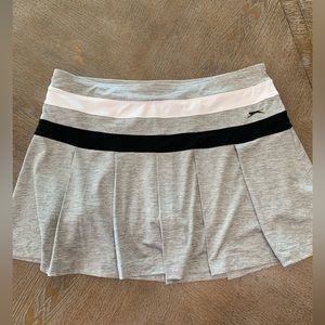 Slazenger Gray Golf Pull On Pleated Skort Pockets XL Waist 38”Length 16”